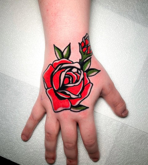 Rose Hand Tattoo