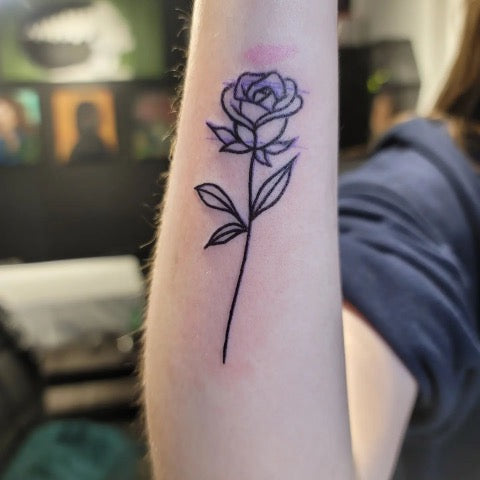 Rose Outline Tattoo