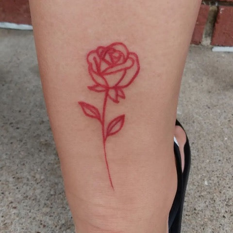 Rose Outline Tattoo