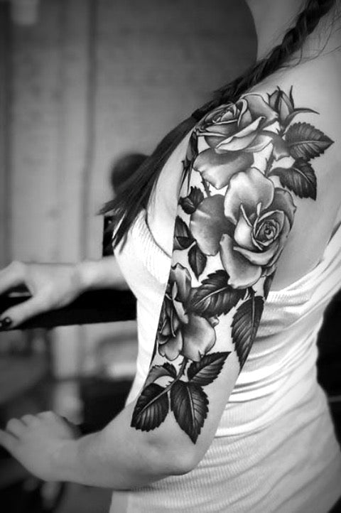 Rose Sleeve Tattoo