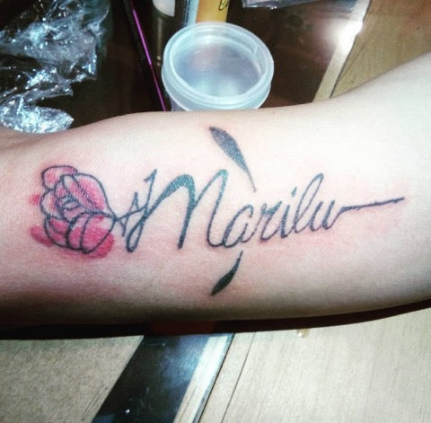 Rose Tattoo with Name