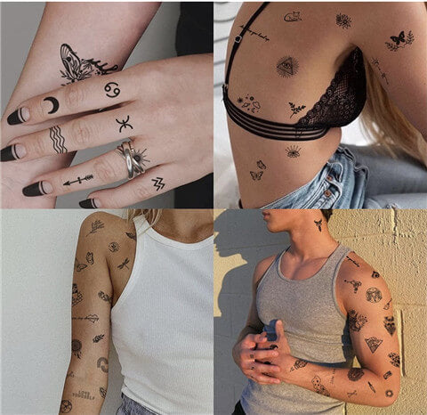 Simple Patchwork Tattoos