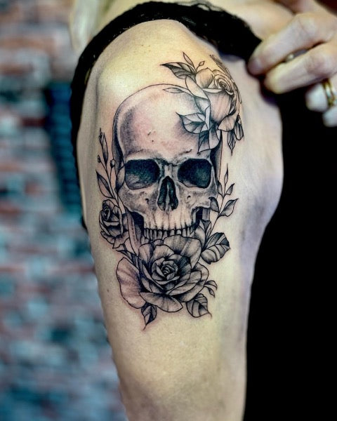 Update 68 forearm skull and rose tattoo best  thtantai2