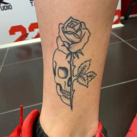 Skull Rose Tattoo