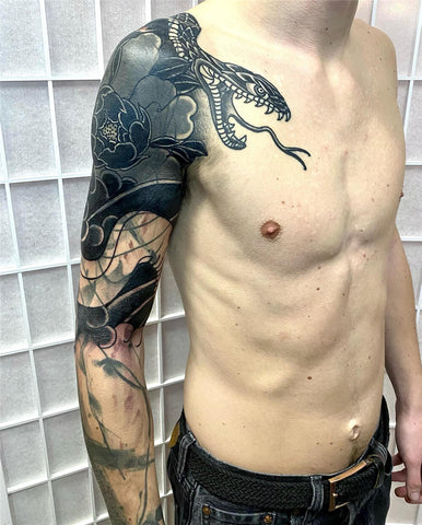 Snake Sleeve Tattoo