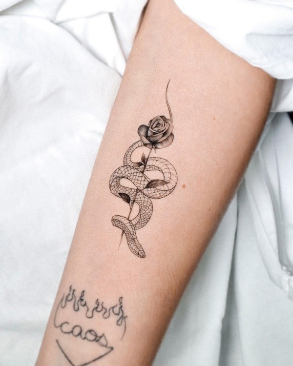 Snake and Rose Tattoo Meaning Designs  Ideas  Tattoo SEO