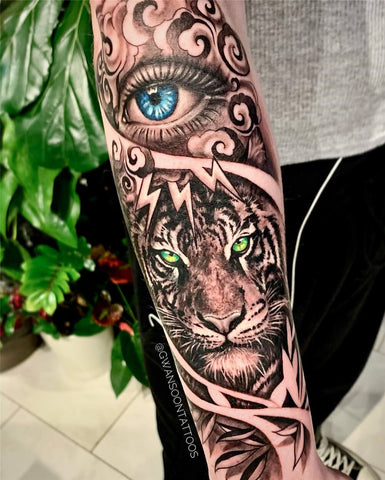 Tiger Sleeve Tattoo