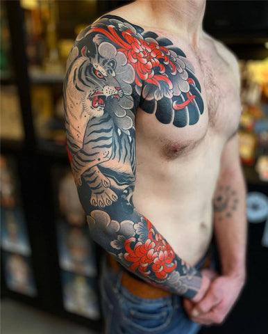 Tiger Sleeve Tattoo