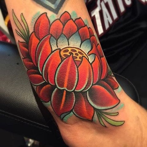 Traditional Lotus Tattoo