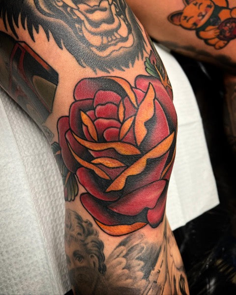 Traditional Rose Tattoo