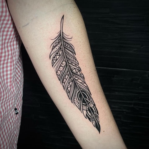 Tribal Feather Tattoo