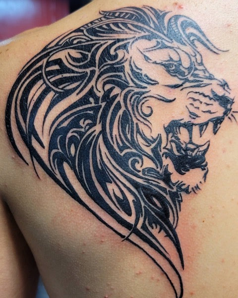 Tribal Lion Tattoo