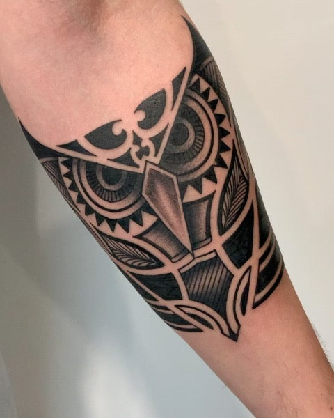 Tribal Owl Tattoo