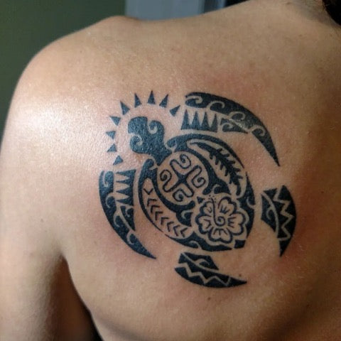 Tribal Turtle Tattoo