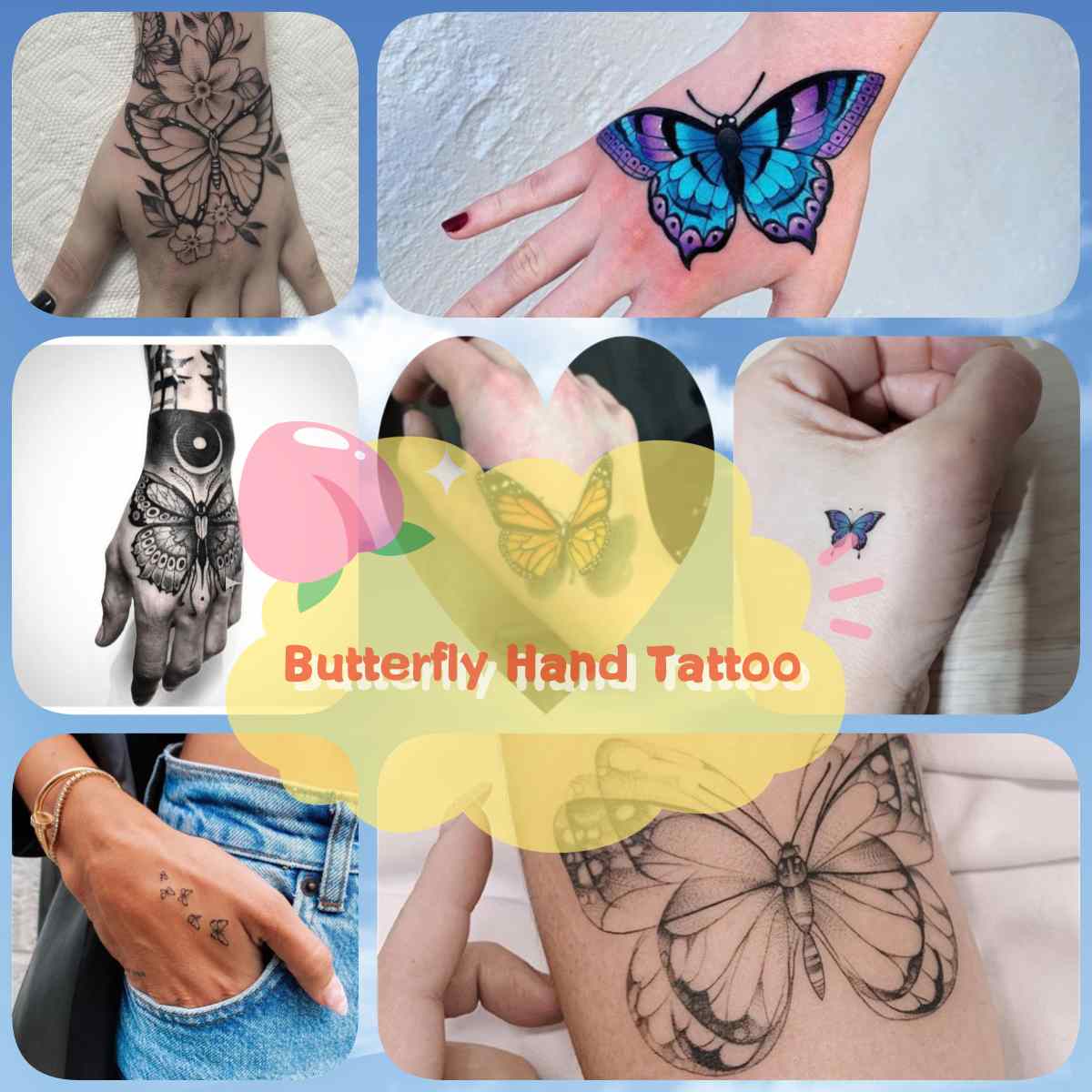 butterfly hand tattoo