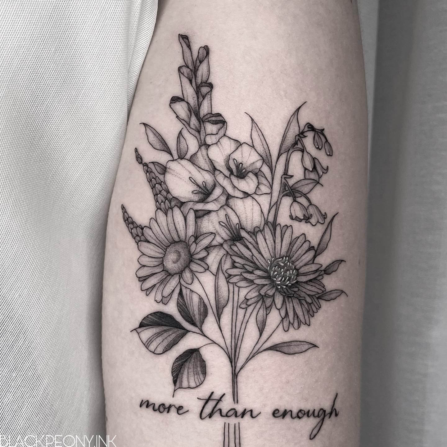 daisy and lily of the valley tattoo