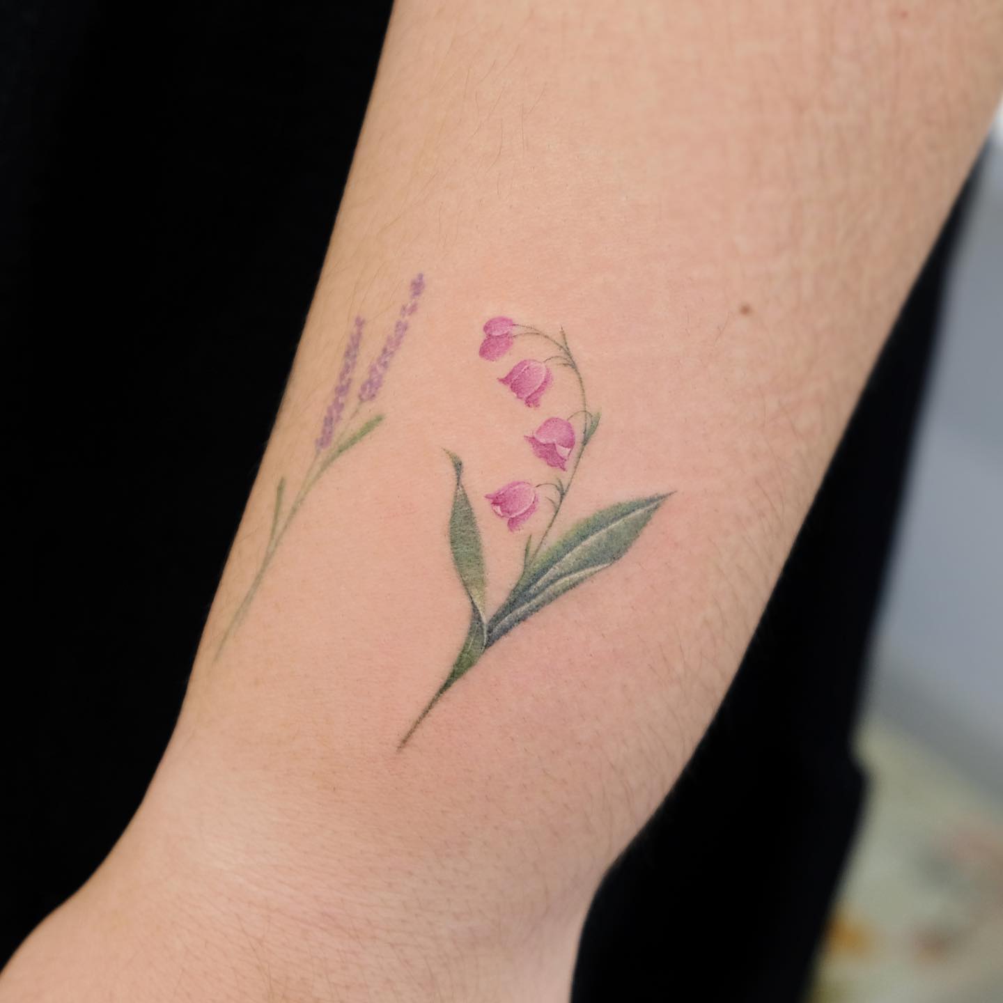 lily of the valley tattoo watercolor