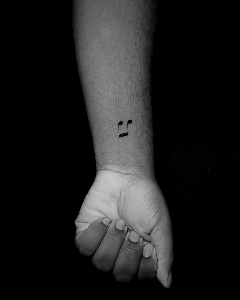 music note tattoos on wrist