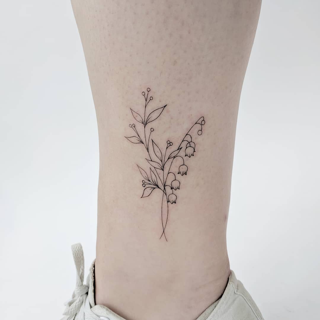 small lily of the valley tattoo