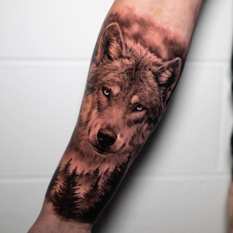 Wolf Forearm Tattoo