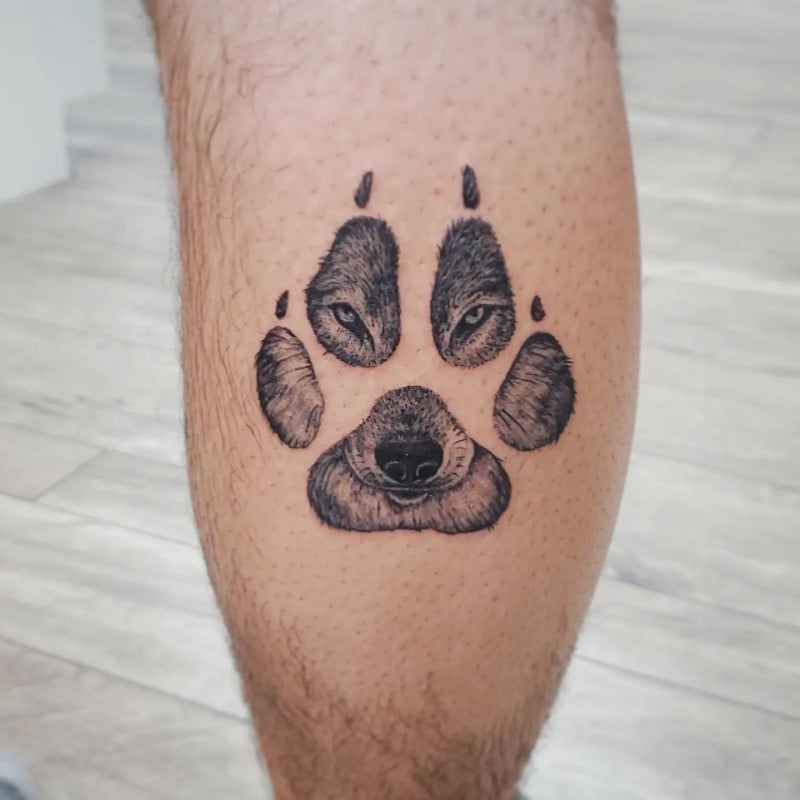 Wolf paw print Wolf paw Paw tattoo