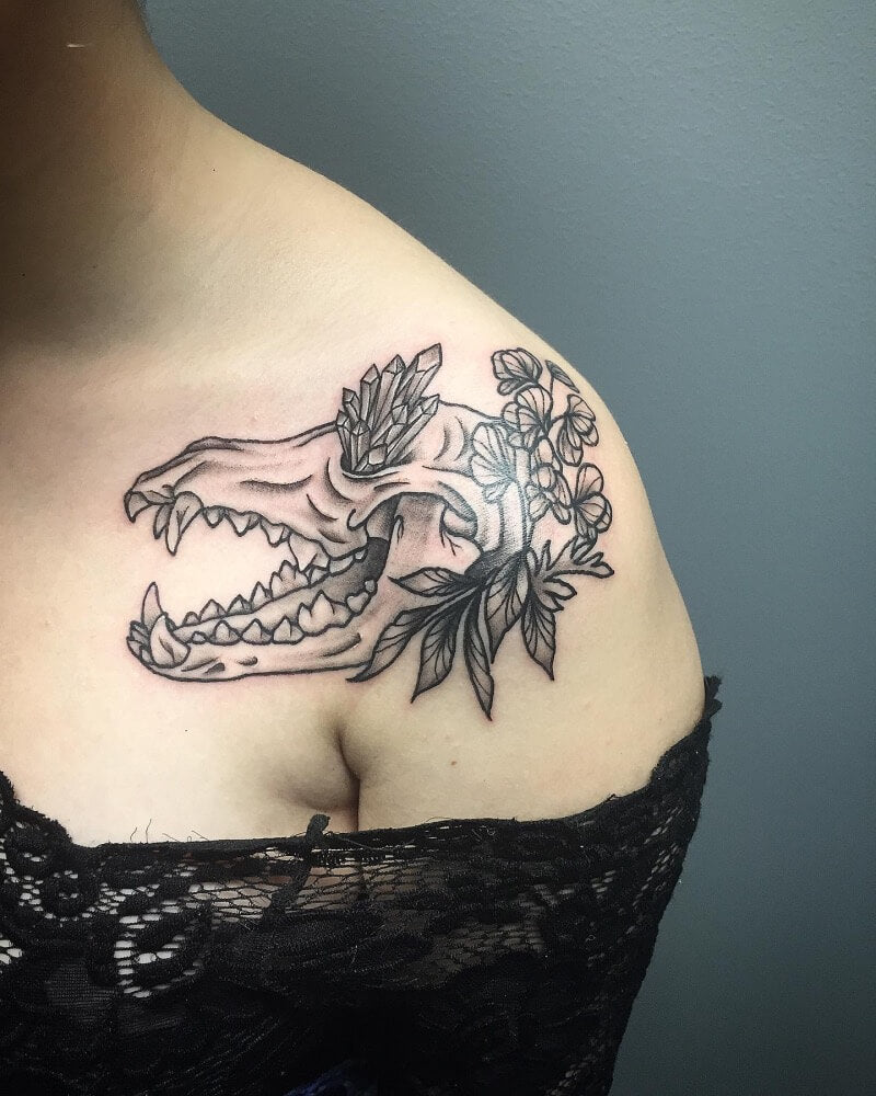 WOLF SKULL TATTOO