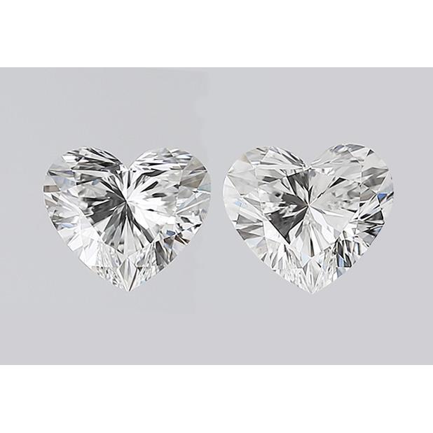 Heart Cut Loose Diamond Pair 2 Carats Heart Shape Pair Of Diamonds