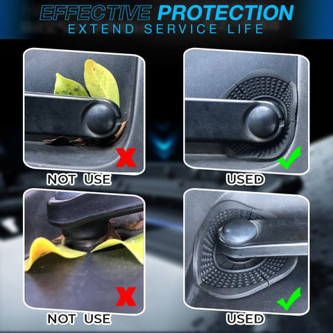 best windshield wipers 2pcs Universal Car Wiper Hole Protector Cover Windshield Wiper Sleeve Wiper Hole Dustproof Pad Prevent Leaf Decal Accessories bosch wiper blades