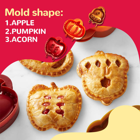 Fall Hand Pie Molds Set Mini Pie Mold Dough Press Mold Cake Baking Tools With Apples, Pumpkins And Acorn Shape