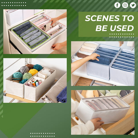 7 Grids Jeans Storage Box Closet Storage Organizers For Clothes Jeans Compartment Storage Items Bags Organizer Pants Storage tool pouch