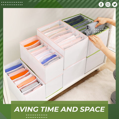 7 Grids Jeans Storage Box Closet Storage Organizers For Clothes Jeans Compartment Storage Items Bags Organizer Pants Storage tool pouch