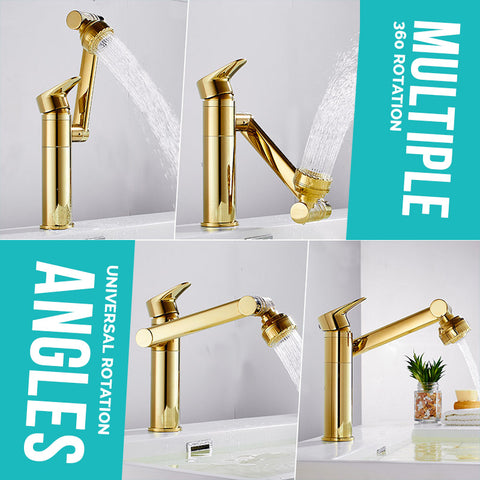 best kitchen faucets Universal Bathroom Sink Faucet 360-Degree Rotating Faucet 4 Points Interface Hot Cold Water Mixer Proof Water Tap Single Handle smart faucets