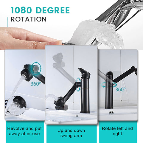 best kitchen faucets Universal Bathroom Sink Faucet 360-Degree Rotating Faucet 4 Points Interface Hot Cold Water Mixer Proof Water Tap Single Handle smart faucets