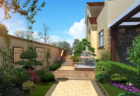 Six greening management schemes for residential garden