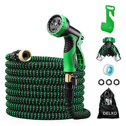 What are the common water hose materials and characteristics