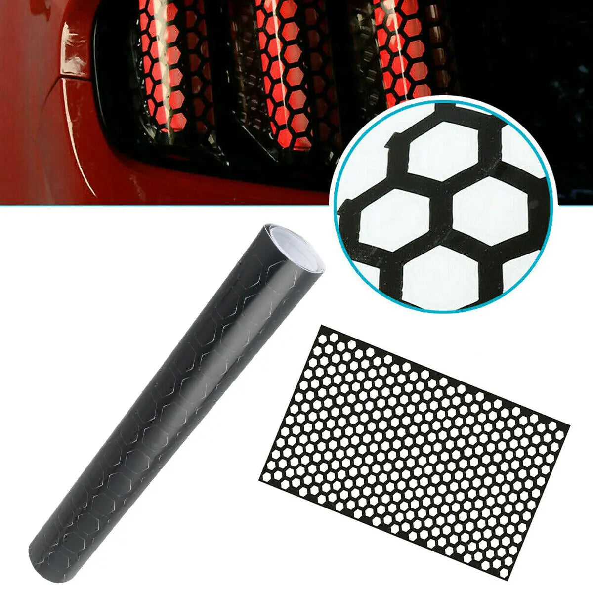 Honeycomb Sticker Taillight Lamp Cover
