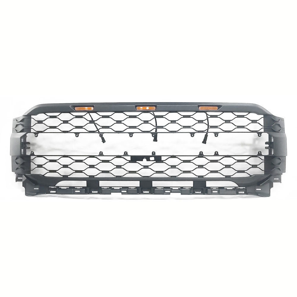 Front Grill Bumper Grille Fit For Ford F150 F-150 2021 With LED Light