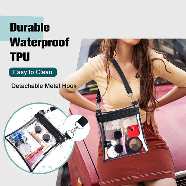 Transparent Tote Bag Outdoor Activities Messenger Bag Portable Waterproof PVC Shoulder Tote