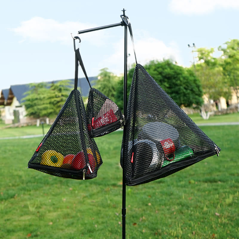 Storage Bag Triangular Folding Net Outdoor Camping Storage Basket