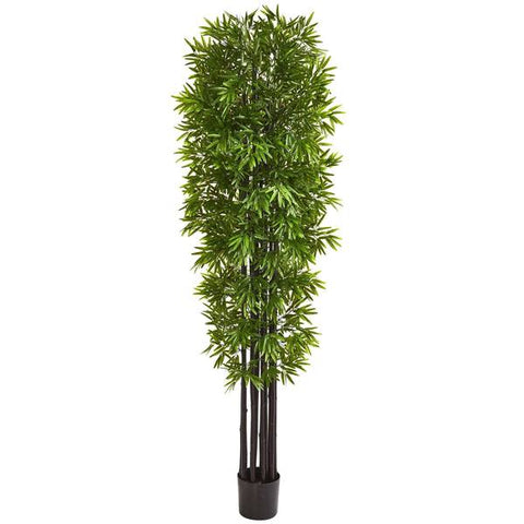 7' Bamboo Artificial Tree with Black Trunks UV Immune (Indoor/Outdoor)
