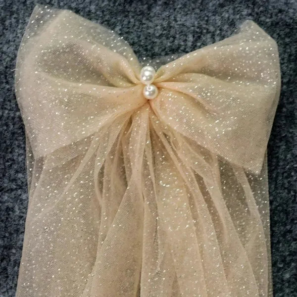 Sparking Bridal Wings Veil with Bow