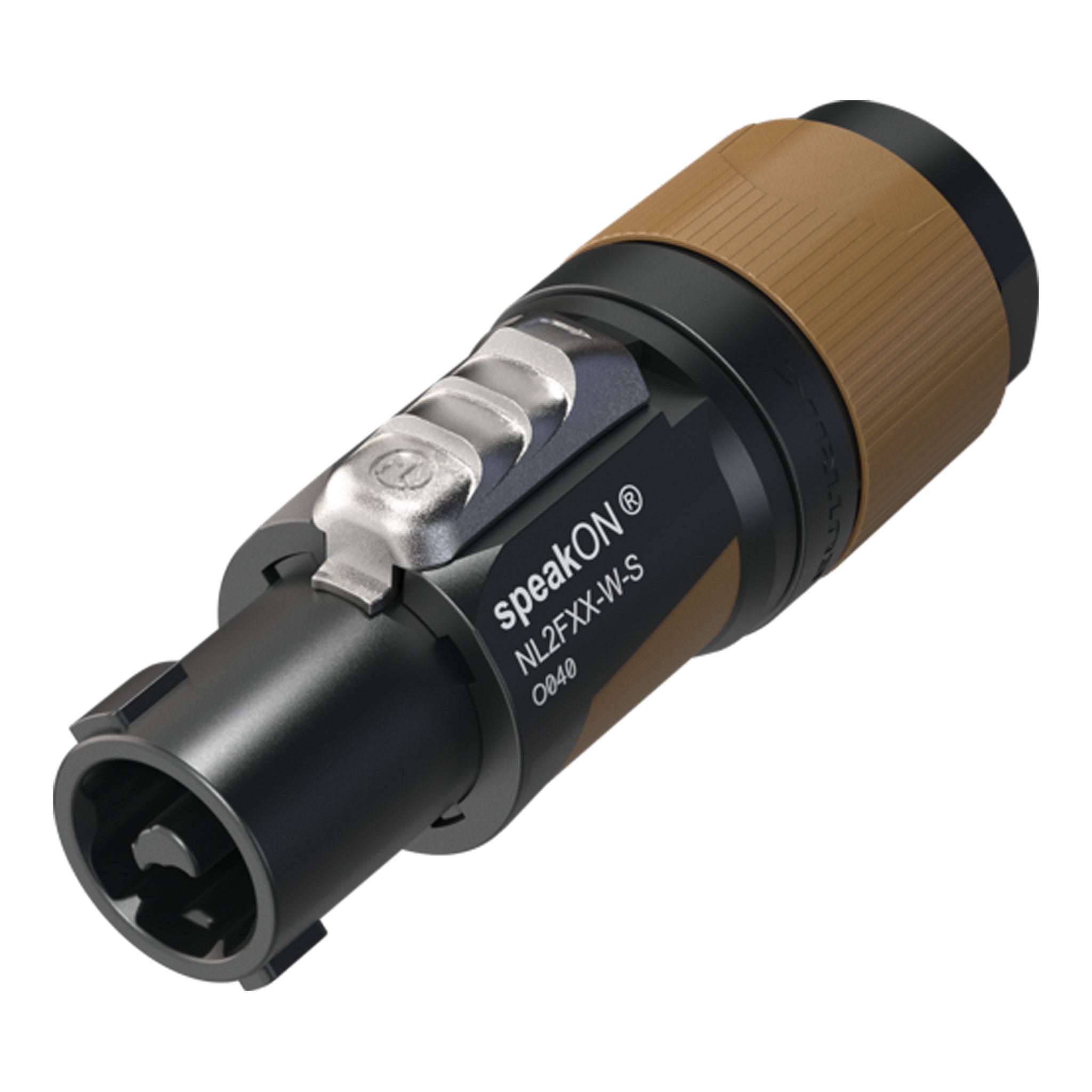 Neutrik NL2FXX-W-S 2-Pole speakON Cable Connector with Screw Terminal - Brown