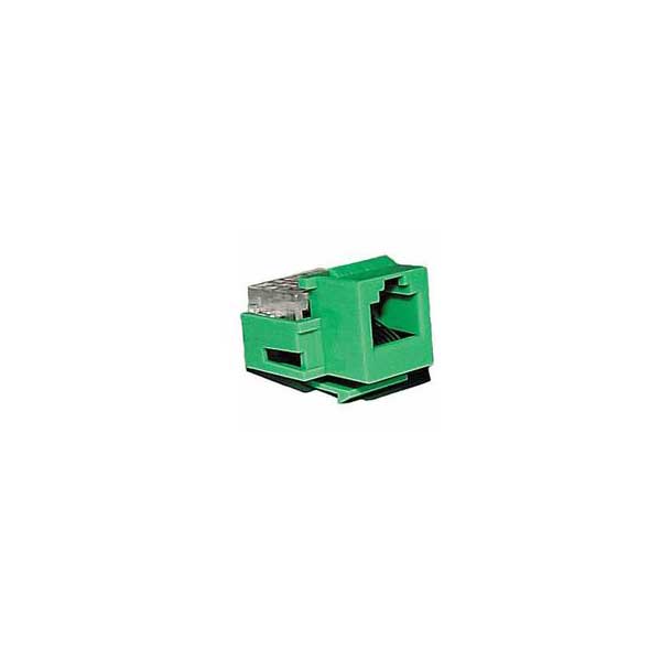 Category 3 IDC Type Keystone Jack (6P6C) - Green