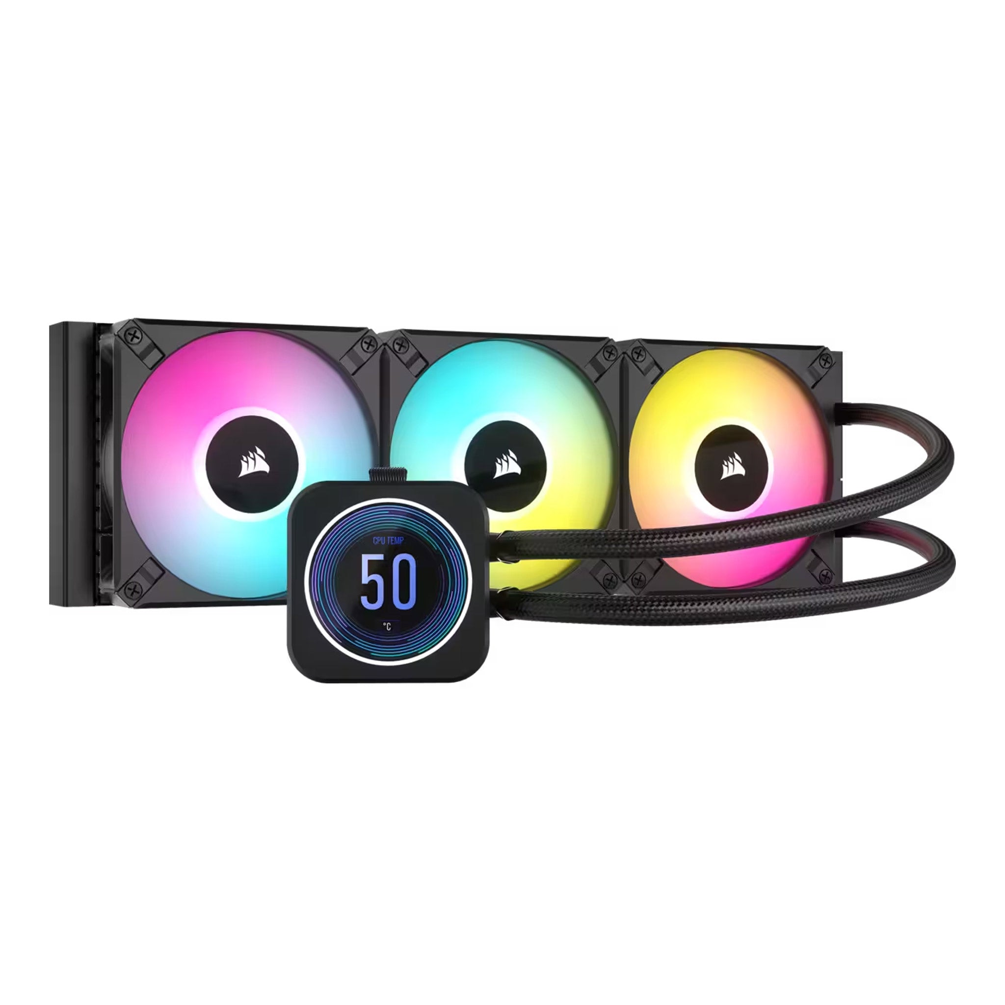 CORSAIR CW-9060075-WW 360mm Radiator iCUE H150i ELITE LCD XT Display Liquid CPU Cooler