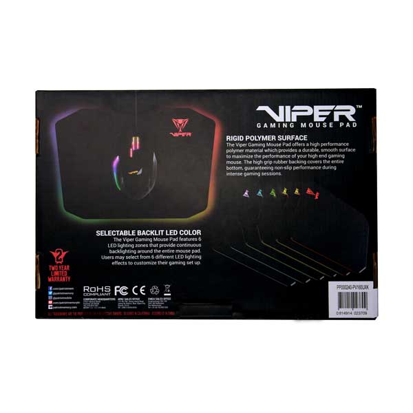 Patriot PV160UXK Viper LED Gaming Mouse Pad