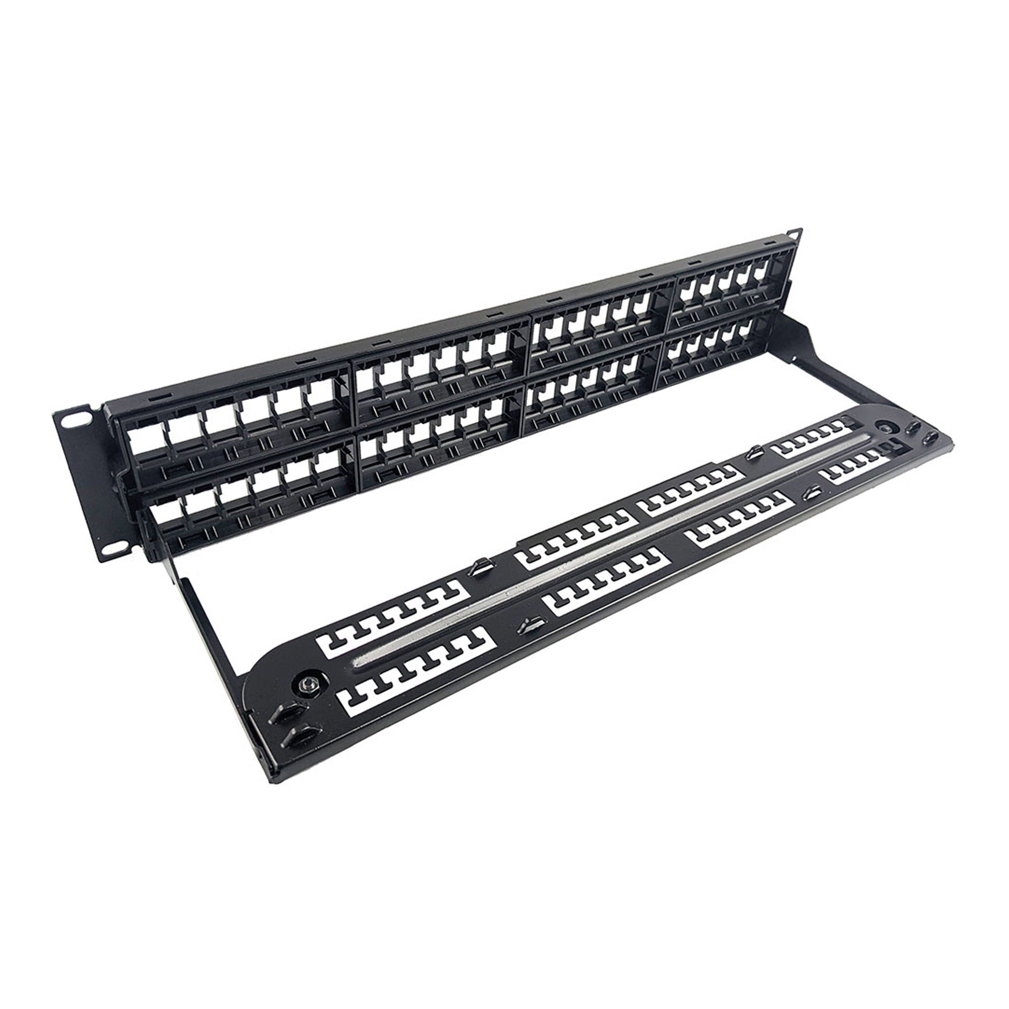 Simply45 S45-2048U 48-Port 2RU Unloaded UTP Keystone Patch Panel