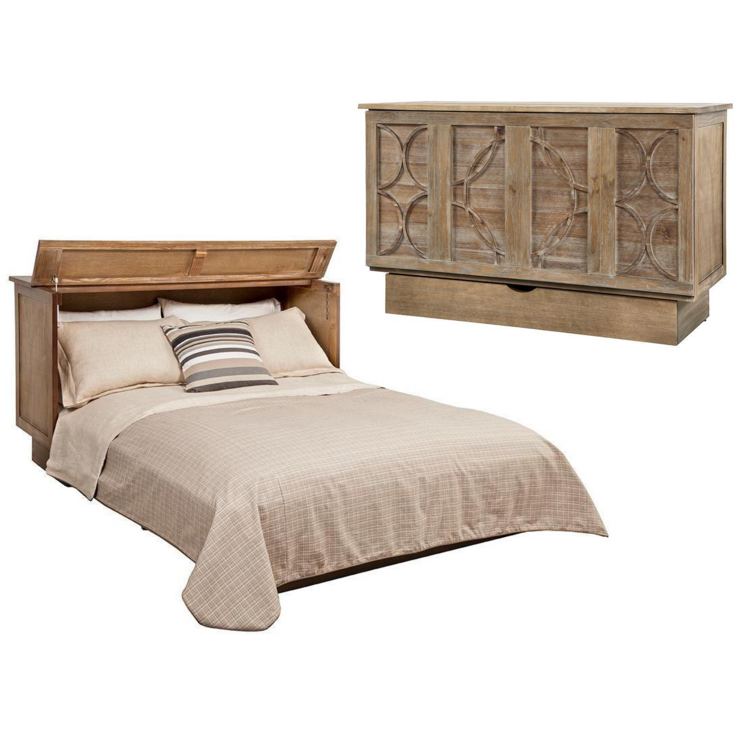 Arason Creden-ZzZ Brussels Ash Queen Size Murphy Cabinet Bed 543-15