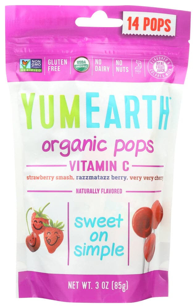 Yum Earth Organic Vitamin C Pops Assorted 3 Oz
 | Pack of 6