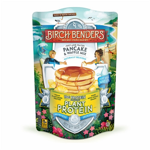 BIRCH BENDERS: Plant Protein Pancake & Waffle Mix, 14 oz 
 | Pack of 6