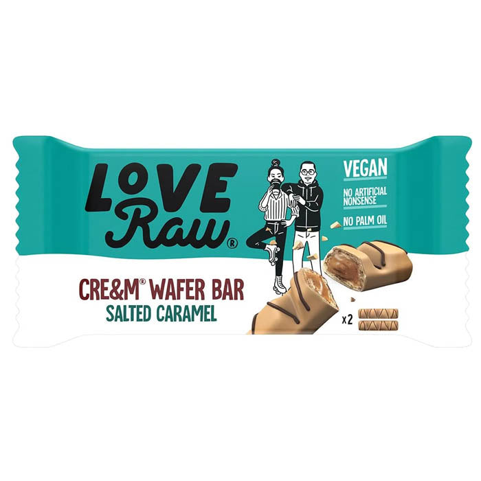 LoveRaw Wafer Bars - Cre&m?, 45g | Multiple Flavors